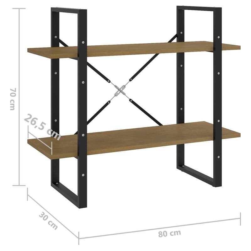 vidaXL 4-Tier Book Cabinet Black 31.5"x11.8"x55.1" Solid Pine Wood