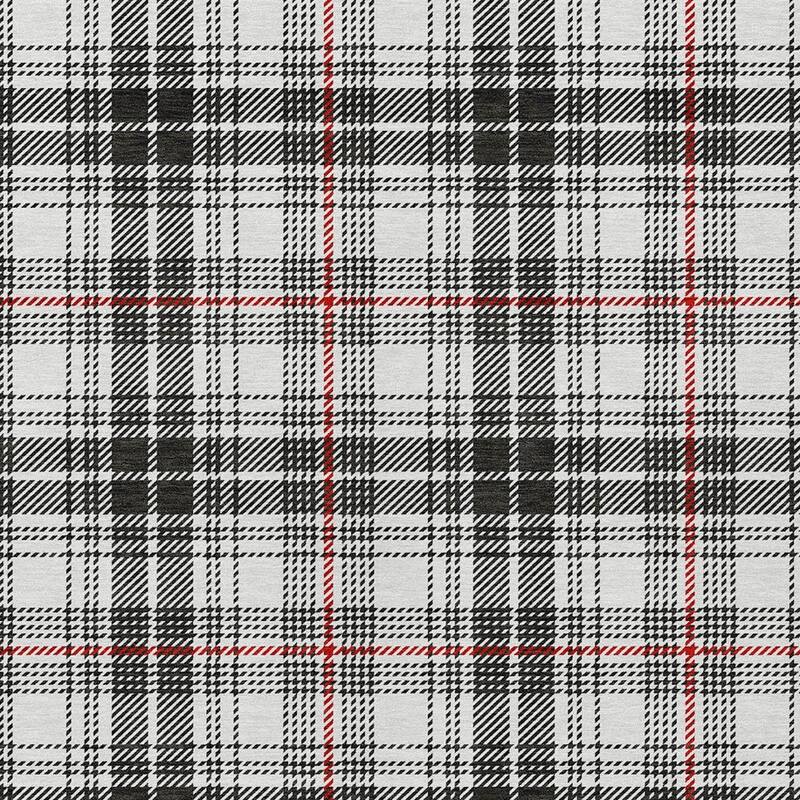 HomeRoots Plaid Transitional Rectangle Outdoor Rug