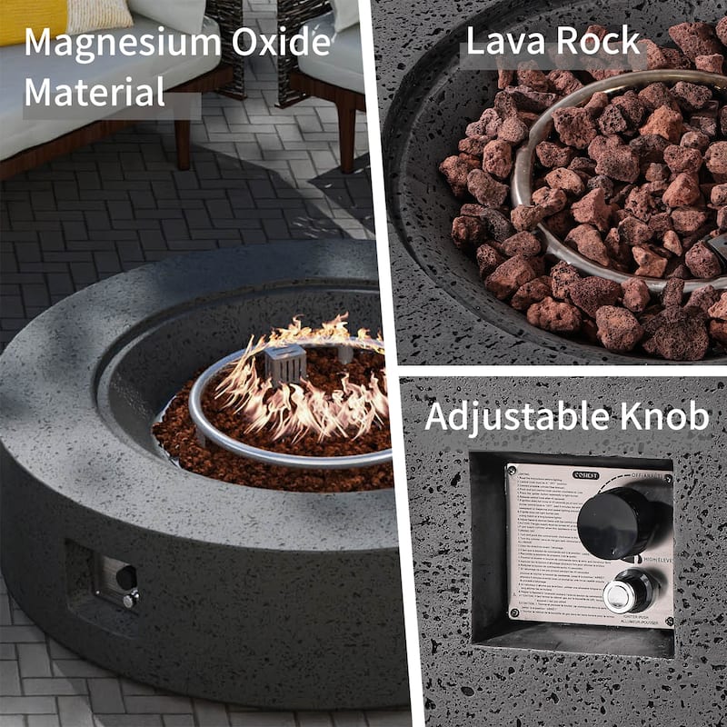COSIEST Outdoor Propane Fire Pit Tank Outside with Waterproof Cover