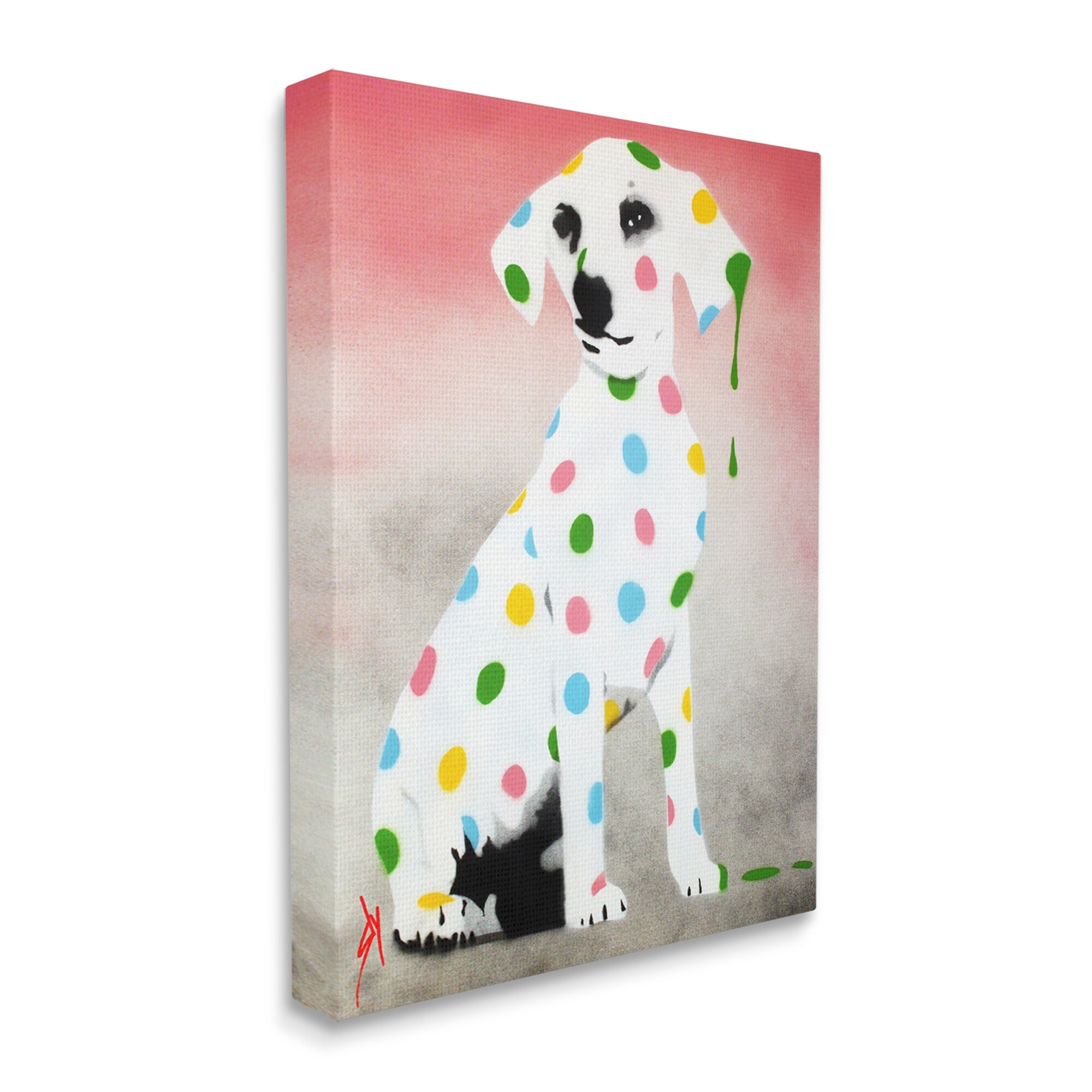Dog canvas wall outlet art