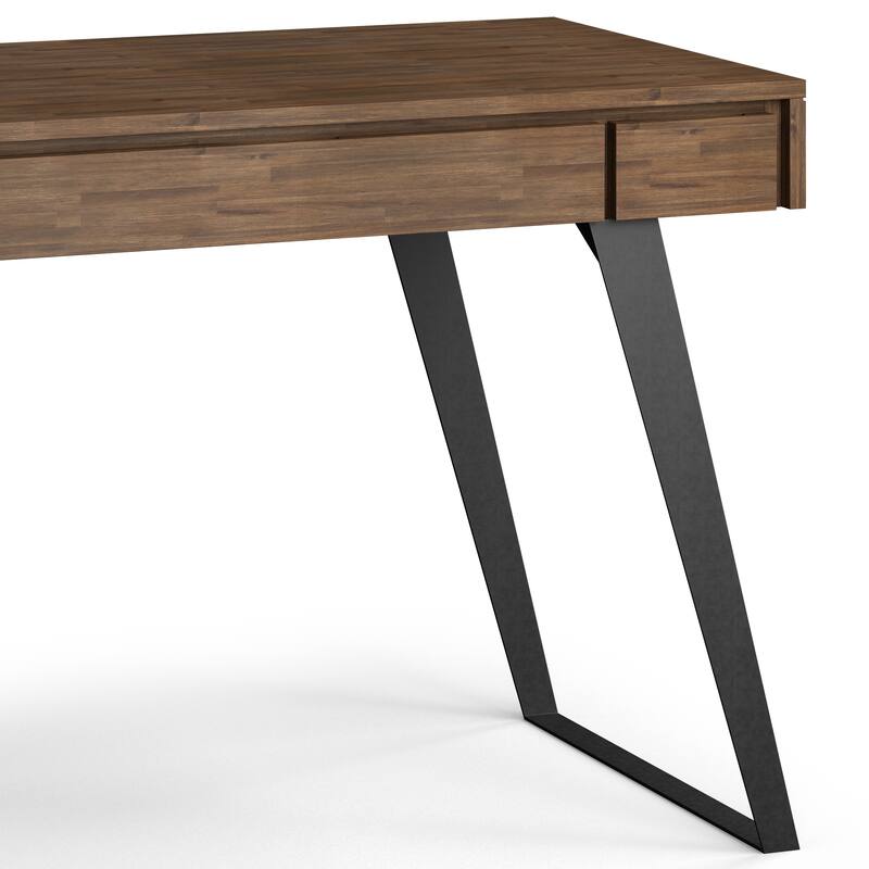 WYNDENHALL Mitchell SOLID ACACIA WOOD Modern Industrial 44 inch Wide Small Desk