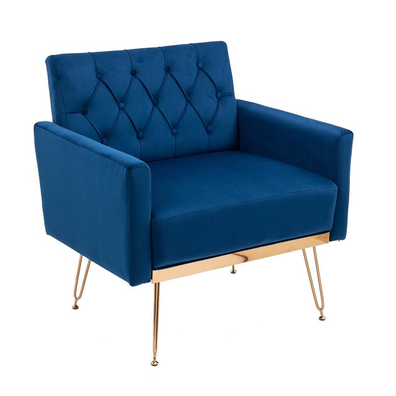 Modern Velvet Single Reading Chairs with Arm Set of 2
