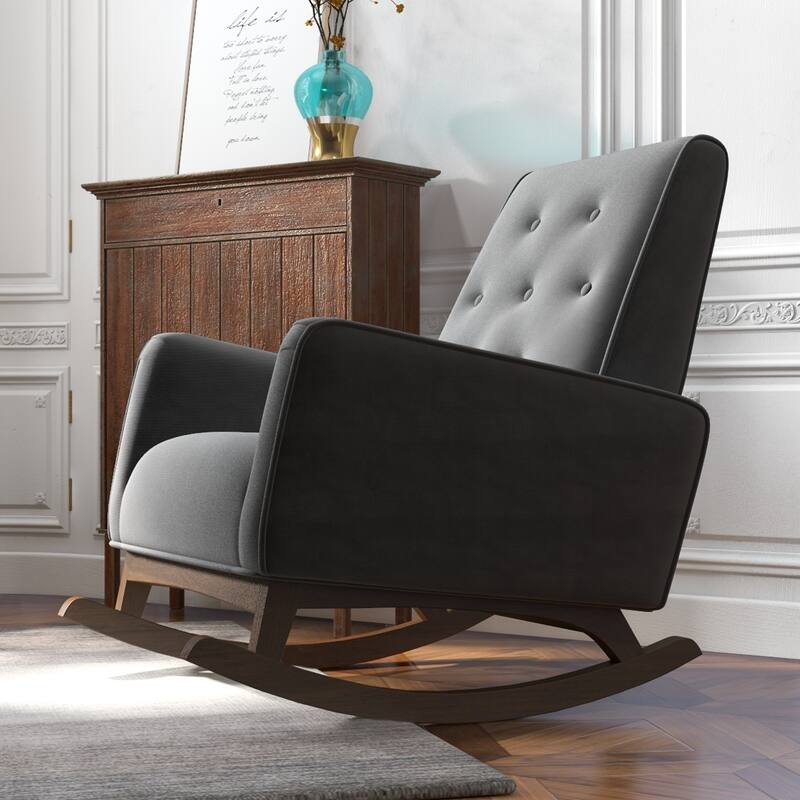 Westbrock Mid Century Modern Glider Rocking Chair for Nursery