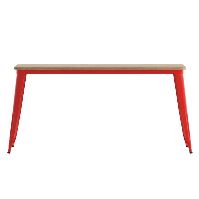 30x60 Commercial Poly Resin Restaurant Table with Umbrella Hole - 30"W x 60"D x 30"H