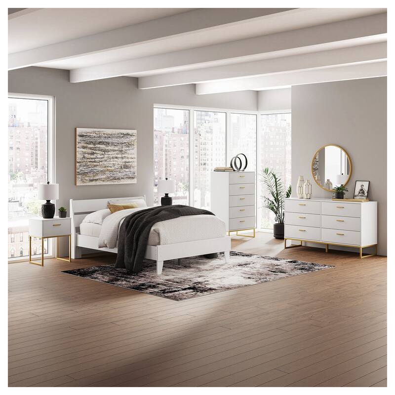 Signature Design by Ashley Socalle White Panel Platform Bed