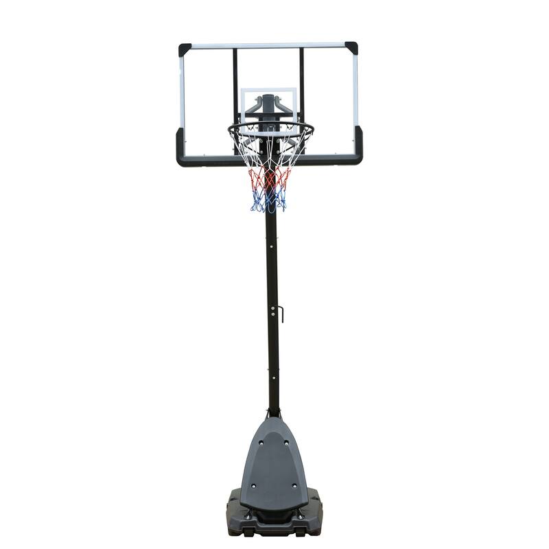 Height Adjustable 6 To 10Ft Basketball Hoop 44 Inch Backboard Portable Basketball Goal System With Stable Base And Wheels