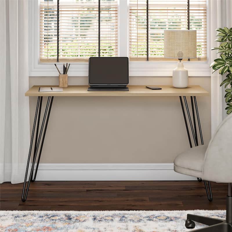 Roomfitters Owen Minimalist Writing Desk with Hairpin Legs