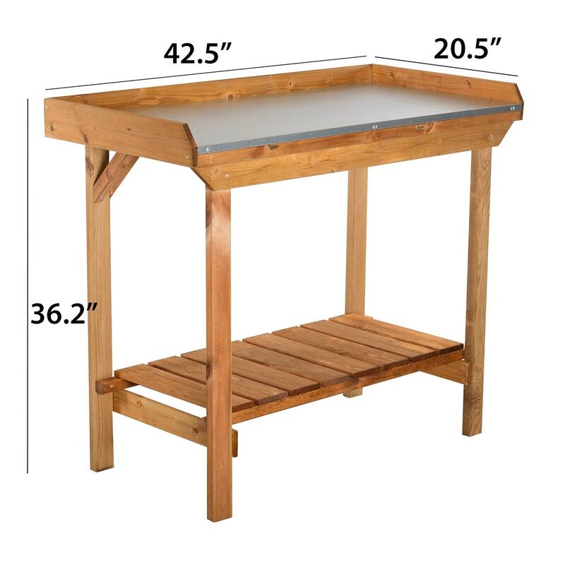 Gardener's Tables with Tin Surface