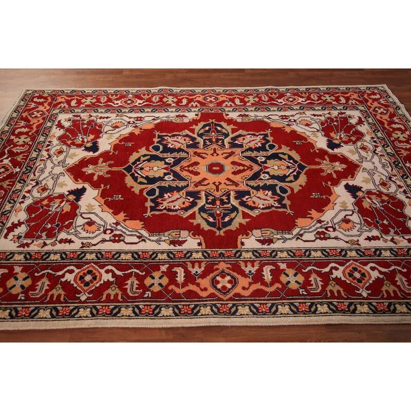 Red Sultanabad Oriental Area Rug Handmade Wool Carpet - 8'0" x 9'8"