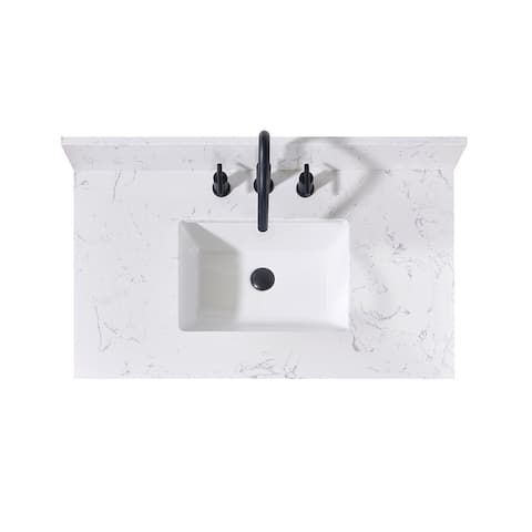 Altair Design Trento Bathroom Vanity Countertop in Aosta White Finish