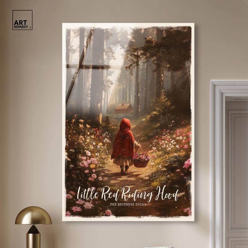 Classic Red Riding Hood Acrylic by Art Remedy, Ready to Hang