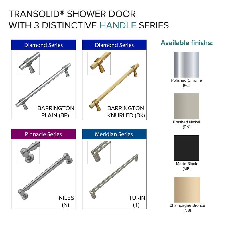 Brooklyn 60 in. W x 80 in. H Sliding Frameless Shower Door with Clear Glass Glass - 60-in W x 80-in H - 60-in W x 80-in H