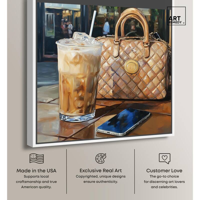 Out For Some Iced Coffee Canvas by Art Remedy