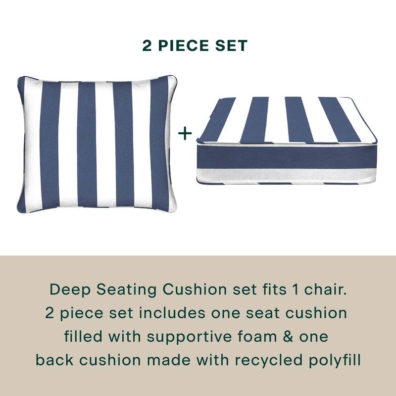 Outdoor Deep Seating Lounge Chair Cushion