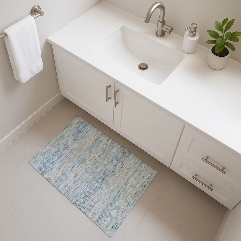 Premium Washable Super Soft Global Ombre Mayfield Rug - Blue - 1'8" x 2'6"