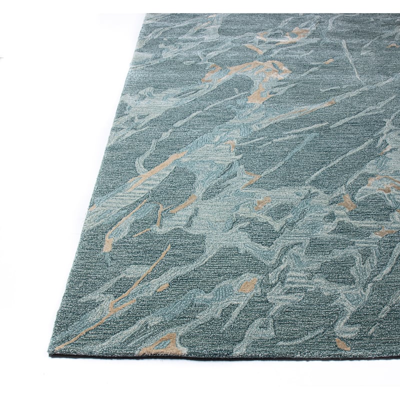 Bashian Katelynn Teal Contemporary Area Rug