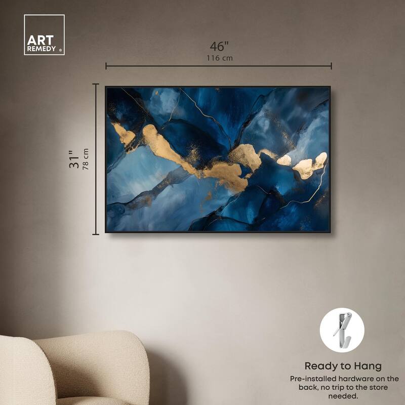 Dark Texture Golden Touch I Canvas by Art Remedy