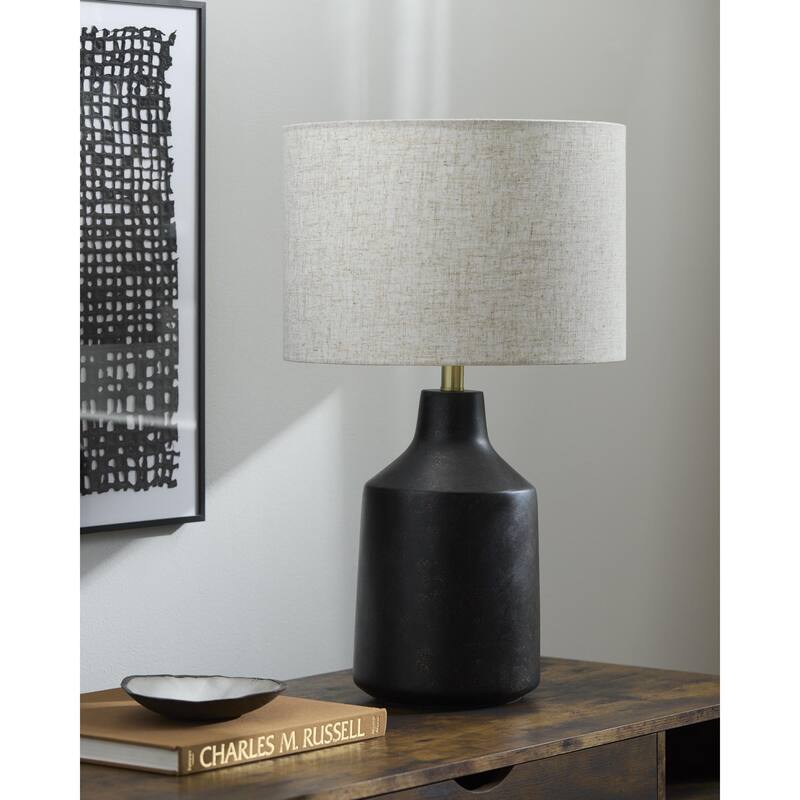Livabliss Foreman Country Accent Table Lamp - Dark Brown