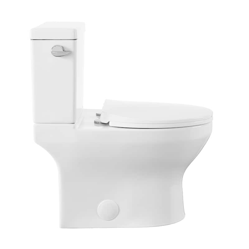 Classe Two-Piece Elongated Left Side Flush Handle Toilet