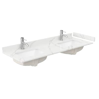 Wyndham Collection WCFQC160DTOPUNS-Q 60" Quartz Vanity Top with