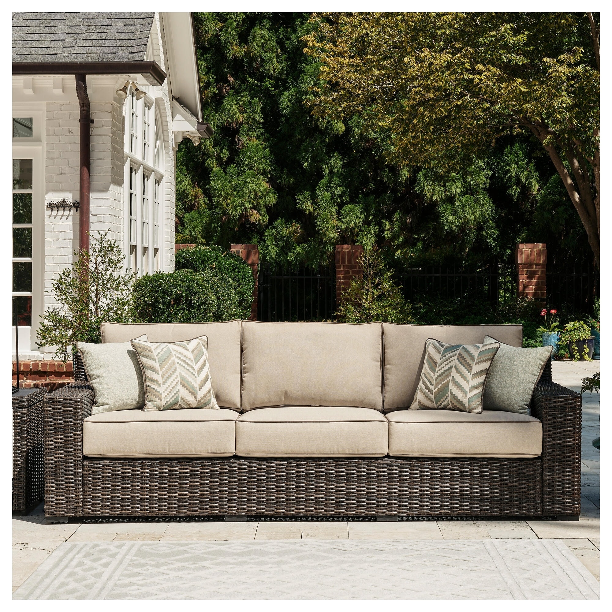 Signature Design by Ashley Coastline Bay Outdoor Sofa with Cushion