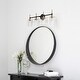 preview thumbnail 6 of 9, Alva Modern 4-Light Black and Gold Bathroom Vanity Lights Cylinder Glass Wall Lamp - 27.5" L x 6" W x 11" H