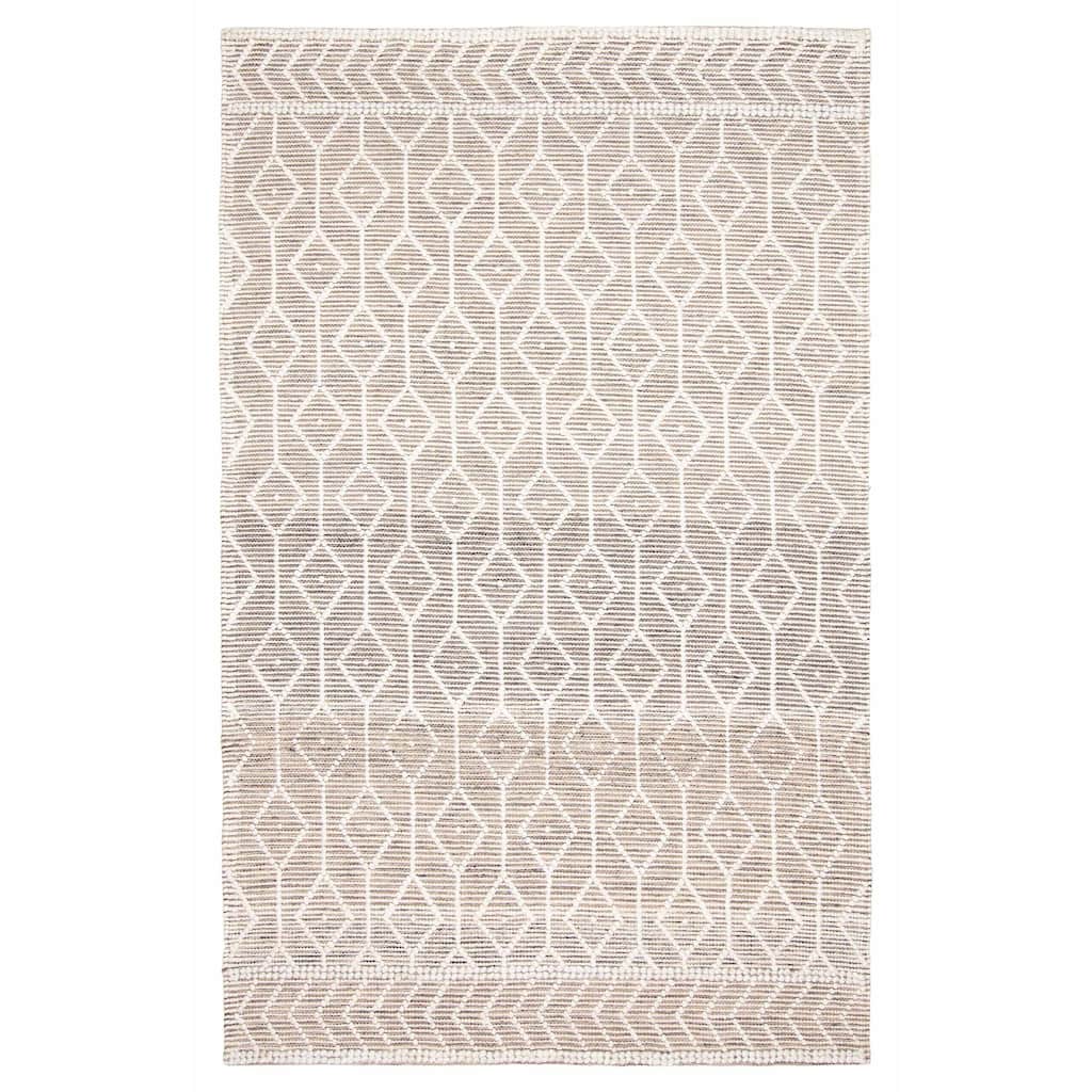 ECARPETGALLERY Braid weave Sienna Taupe Wool Rug - 5'1 x 8'0