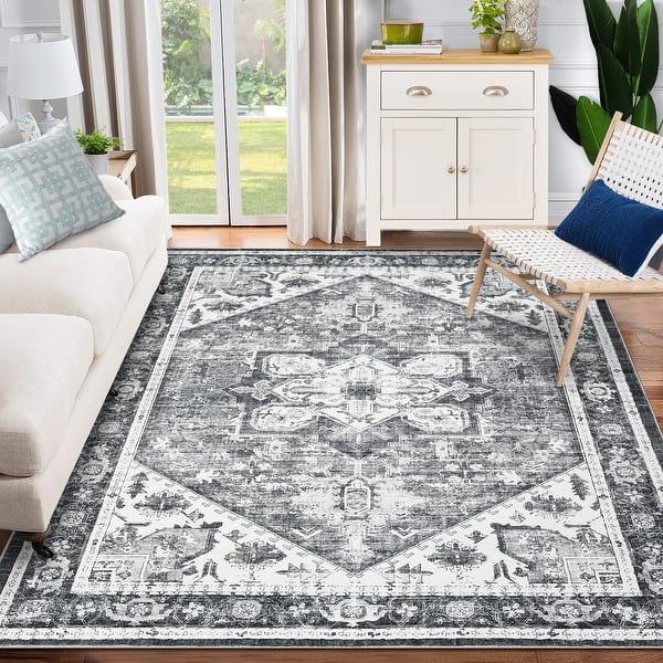 GlowSol Persian Traditonal Pattern Area Rug - Bed Bath & Beyond - 42657517