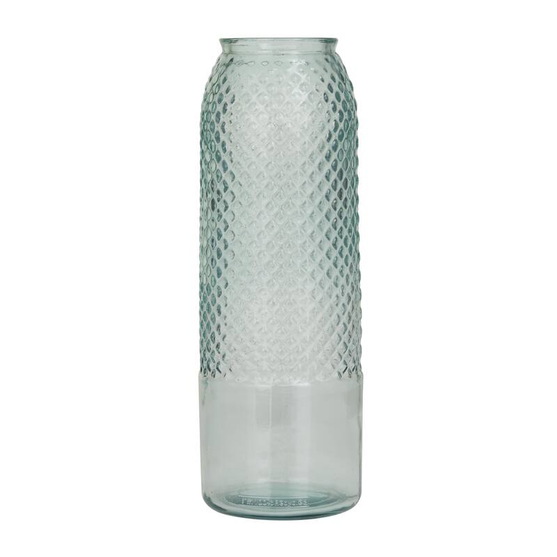 Recycled Glass Spanish Decorative Vase - Blue - Roche River Decor