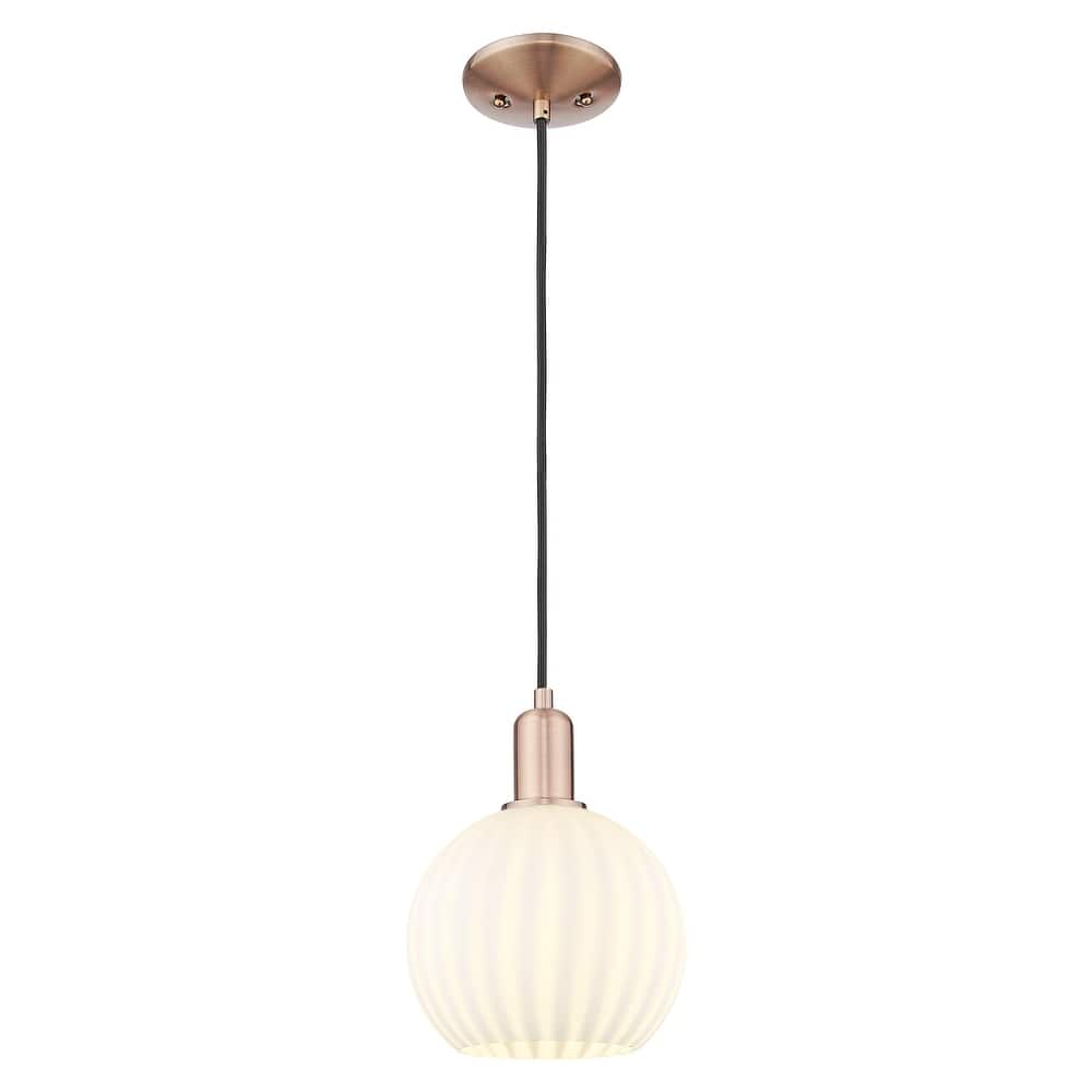 Innovations Lighting Endless Possibilities Arcadia - White Venetian - 1 Light 8" Cord Hung Mini Pendant