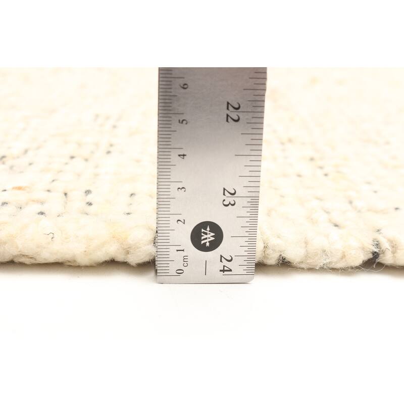 ECARPETGALLERY Braid weave Sienna Cream Wool Rug - 5'2 x 7'4