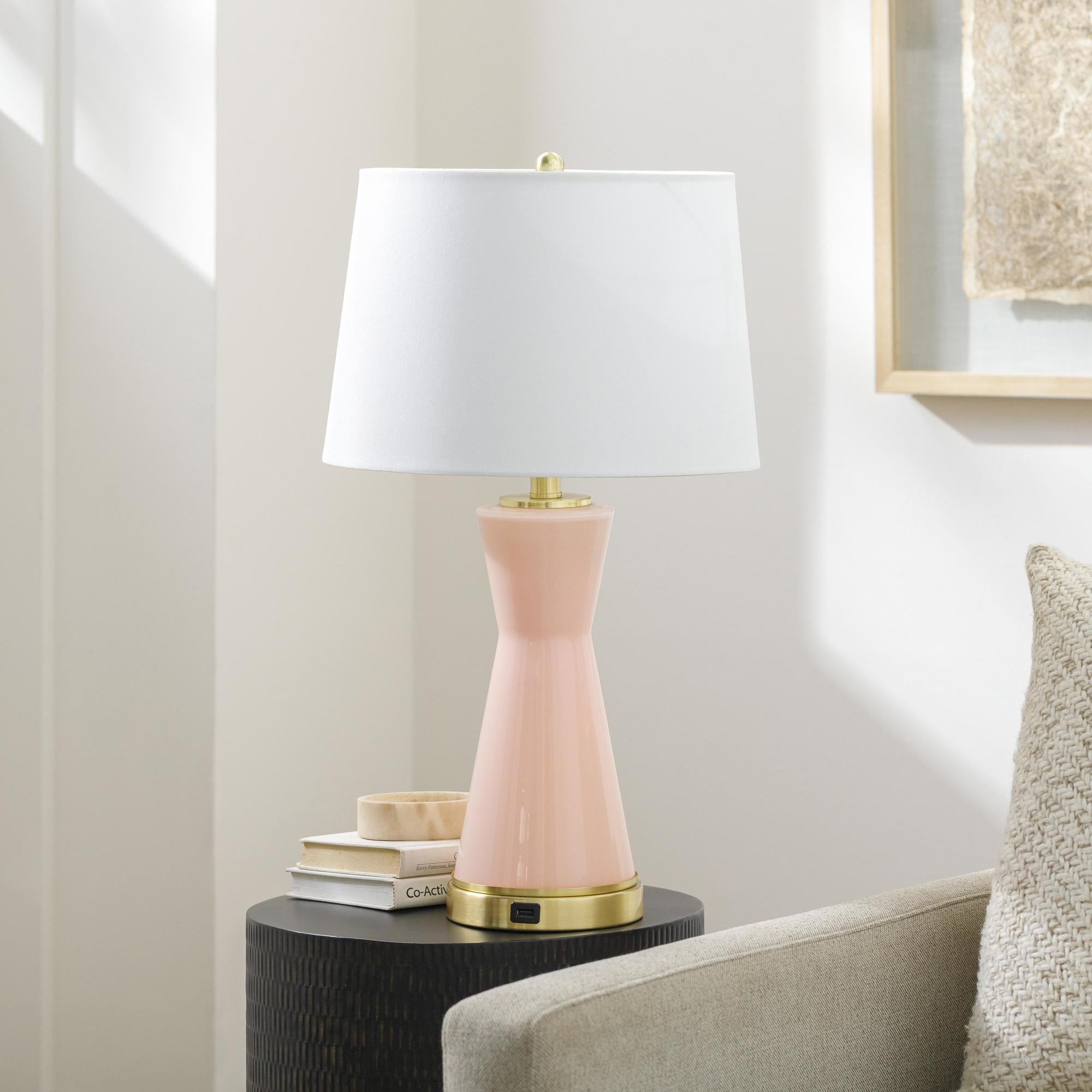 Sahil Modern Contemporary Pink Accent Table Lamp 25 H x 14 W x 14 D