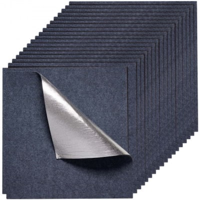 Gray 24x24 Inch Peel and Stick Carpet Tiles Set 60 sq ft Coverage Soft Modular Floor Squares for Home Office