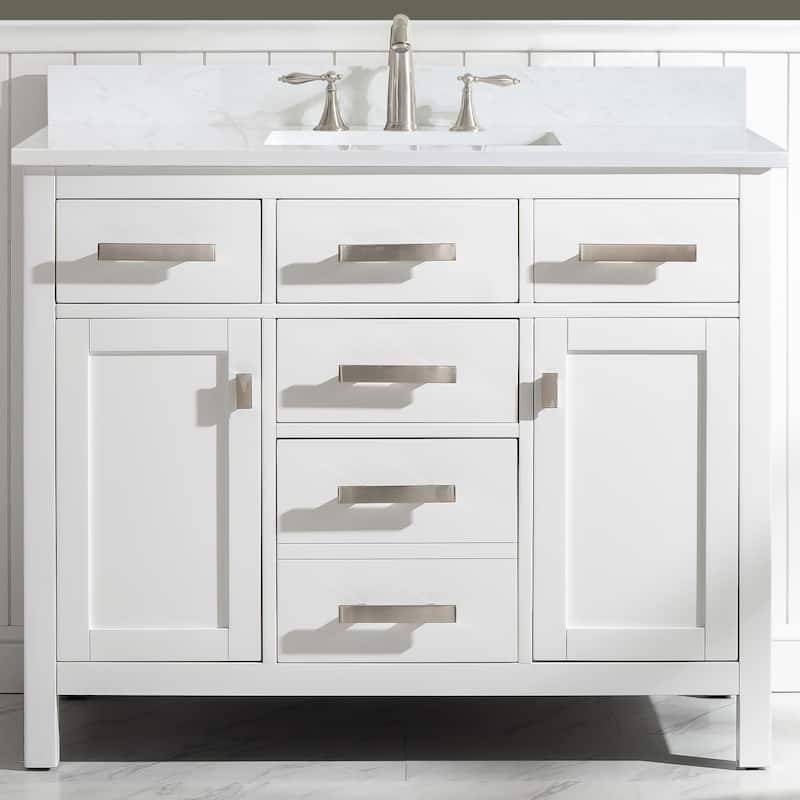 Valentino 42" Single Vanity in White