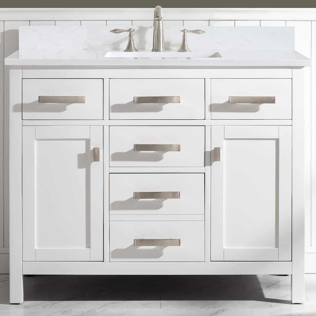 Valentino 42" Single Vanity in White