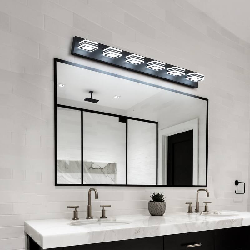 Modern minimalist design Vanity Lighting 6 lights - BLACK