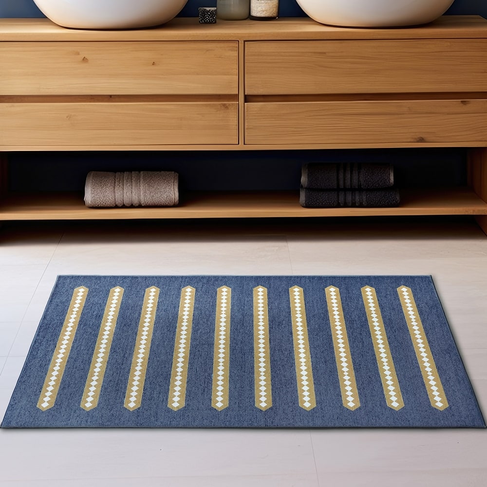 My Magic Carpet Flock Camel Washable Rug