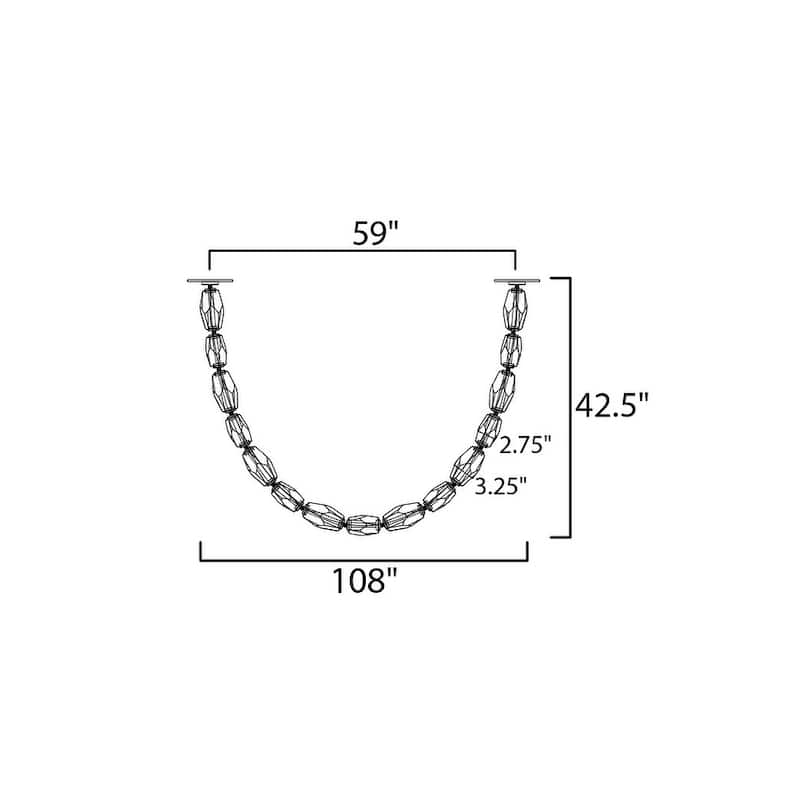Studio M SM24867BC Dolce Vita 108" Wide Crystal Linear Pendant