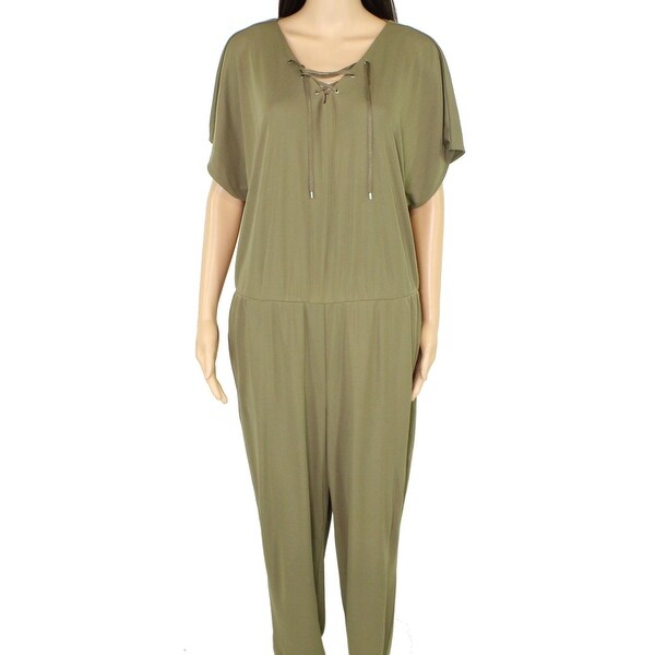 olive green jumpsuit plus size