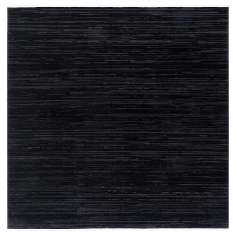 SAFAVIEH Mila Fooke Modern Contemporary Abstract Rug - 6'7" Square - Beige/Black