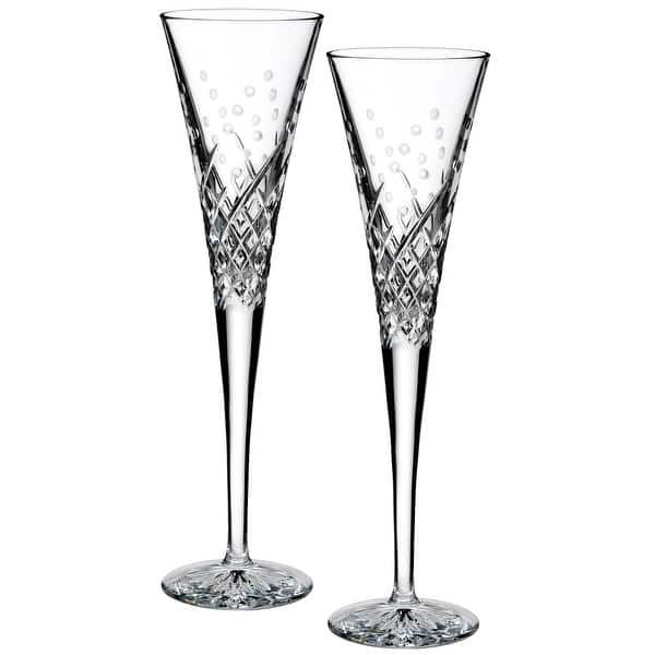 slide 2 of 5, Waterford Happy Toasting Flute 7floz, Set of 2