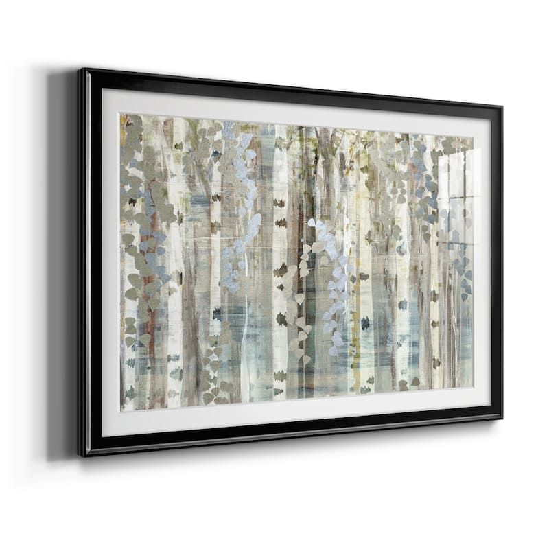Birch Wood Meadow Premium Framed Print - Ready to Hang