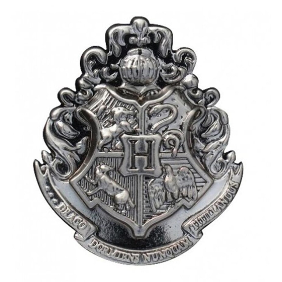 Shop Harry Potter Hogwarts School Crest Pewter Lapel Pin Grey Overstock 14650247