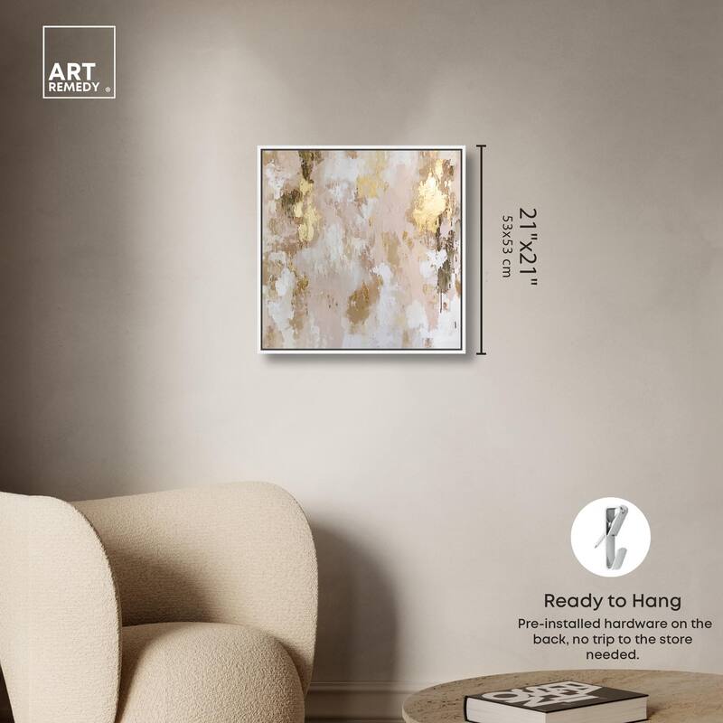 Golden Glimmer Gesture I Canvas by Art Remedy