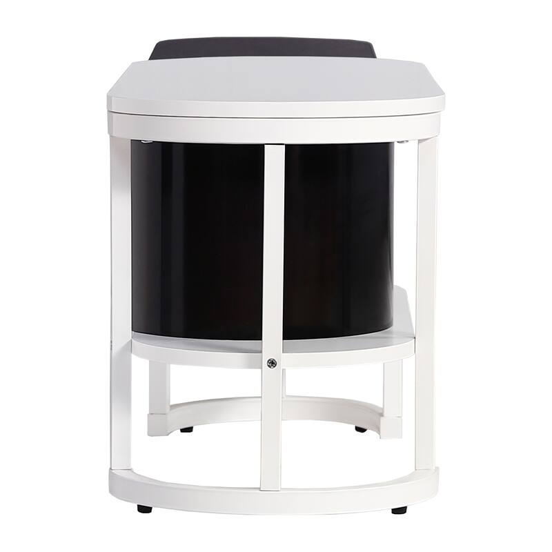 67.7"-76.4" Modern TV Stand with Adjustable Length & Height, 3 Storage Drawers, Metal Legs for Living Room