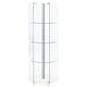 preview thumbnail 6 of 12, Zahavah 4-shelf Hexagonal Clear Glass Curio Cabinet