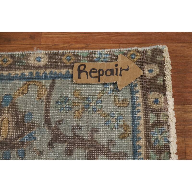 Traditional Tabriz Persian Rug Hand-Knotted Floral Wool Carpet - 9'6"x 12'9"