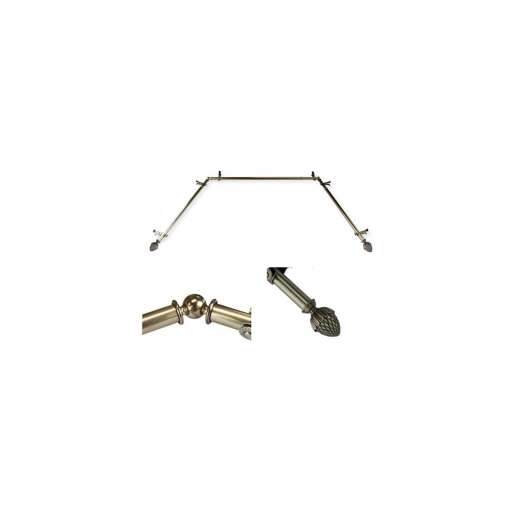 Modern Curtain Rods & Hardware - Adjustable Telescoping Design for Windows - Black Finish - M