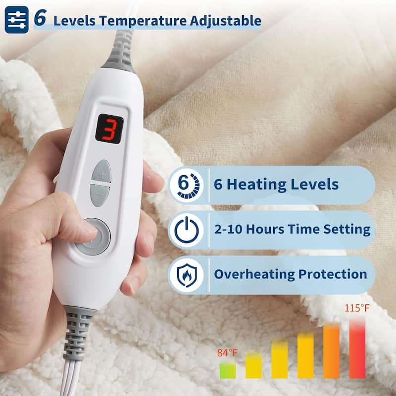 Unisex Wearable Heated Blanket With Foot Covers And Sleeves Khaki