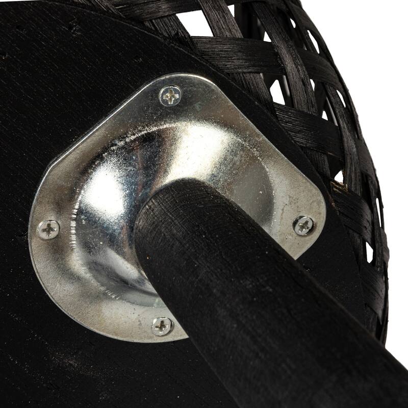 Woven Bamboo Floor Baskets with Wood Legs (Set of 3 Sizes)